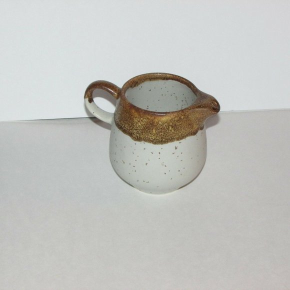 McCoy Pottery Vintage Creamer Graystone Tan Brown Speckled Cottagecore - Picture 10 of 12